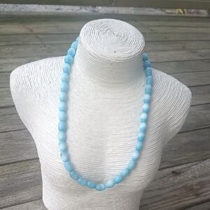 Elegant Blue Beaded Necklace